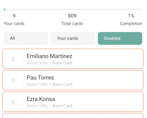 Find collectors near you and exchange cards you need.
